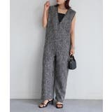 深Vネックツイードサロペット | Riberry | 詳細画像4 