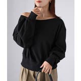 裏毛オフショルダースウェットトップス | Riberry | 詳細画像10 