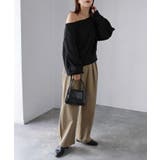 裏毛オフショルダースウェットトップス | Riberry | 詳細画像12 