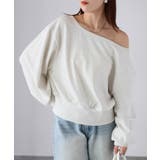 裏毛オフショルダースウェットトップス | Riberry | 詳細画像18 