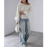 裏毛オフショルダースウェットトップス | Riberry | 詳細画像20 