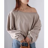 裏毛オフショルダースウェットトップス | Riberry | 詳細画像6 