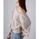 裏毛オフショルダースウェットトップス | Riberry | 詳細画像7 