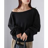 裏毛オフショルダースウェットトップス | Riberry | 詳細画像9 