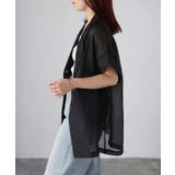 シアー半袖シャツジャケット | Riberry | 詳細画像7 