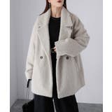 ミドル丈シャギーダブルジャケットコート | Riberry | 詳細画像12 