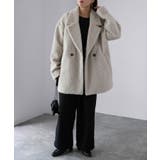 ミドル丈シャギーダブルジャケットコート | Riberry | 詳細画像17 