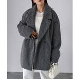 ミドル丈シャギーダブルジャケットコート | Riberry | 詳細画像4 