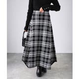 チェック柄ジャガードニットフレアスカート | Riberry | 詳細画像1 