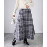 チェック柄ジャガードニットフレアスカート | Riberry | 詳細画像10 