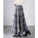 チェック柄ジャガードニットフレアスカート | Riberry | 詳細画像13 