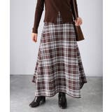 チェック柄ジャガードニットフレアスカート | Riberry | 詳細画像17 