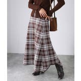 チェック柄ジャガードニットフレアスカート | Riberry | 詳細画像19 