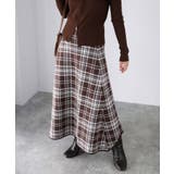 チェック柄ジャガードニットフレアスカート | Riberry | 詳細画像20 