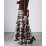 チェック柄ジャガードニットフレアスカート | Riberry | 詳細画像21 