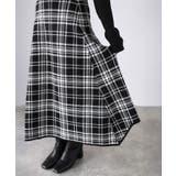 チェック柄ジャガードニットフレアスカート | Riberry | 詳細画像28 