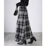 チェック柄ジャガードニットフレアスカート | Riberry | 詳細画像5 