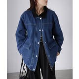 襟配色デニムジャケット | Riberry | 詳細画像10 