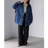 襟配色デニムジャケット | Riberry | 詳細画像12 