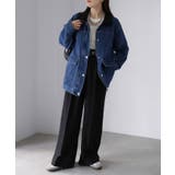 襟配色デニムジャケット | Riberry | 詳細画像13 