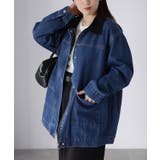 襟配色デニムジャケット | Riberry | 詳細画像14 