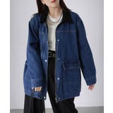 襟配色デニムジャケット | Riberry | 詳細画像15 