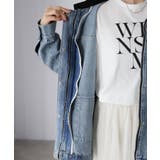 襟配色デニムジャケット | Riberry | 詳細画像25 