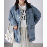 襟配色デニムジャケット | Riberry | 詳細画像5 