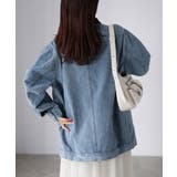 襟配色デニムジャケット | Riberry | 詳細画像9 