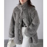 ミドル丈フェイクファーAラインコート | Riberry | 詳細画像10 