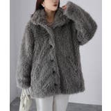 ミドル丈フェイクファーAラインコート | Riberry | 詳細画像13 