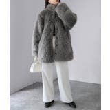 ミドル丈フェイクファーAラインコート | Riberry | 詳細画像17 