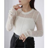 モヘアライク透かし編みニットトップス | Riberry | 詳細画像13 