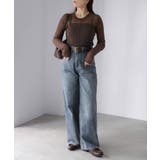 モヘアライク透かし編みニットトップス | Riberry | 詳細画像20 