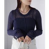 モヘアライク透かし編みニットトップス | Riberry | 詳細画像3 