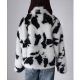 スタンドネックカウ柄ファーブルゾン | Riberry | 詳細画像23 