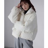 チェックサッカースタンドカラーショートダウン | Riberry | 詳細画像11 