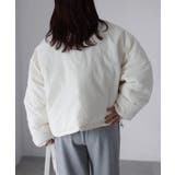 チェックサッカースタンドカラーショートダウン | Riberry | 詳細画像17 