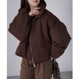 チェックサッカースタンドカラーショートダウン | Riberry | 詳細画像30 