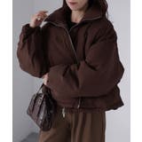 チェックサッカースタンドカラーショートダウン | Riberry | 詳細画像31 