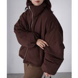 チェックサッカースタンドカラーショートダウン | Riberry | 詳細画像33 