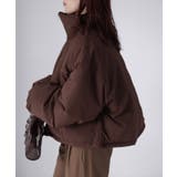 チェックサッカースタンドカラーショートダウン | Riberry | 詳細画像36 