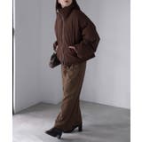 チェックサッカースタンドカラーショートダウン | Riberry | 詳細画像39 