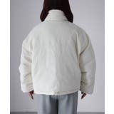 チェックサッカースタンドカラーショートダウン | Riberry | 詳細画像42 