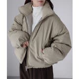 チェックサッカースタンドカラーショートダウン | Riberry | 詳細画像5 