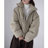 チェックサッカースタンドカラーショートダウン | Riberry | 詳細画像6 