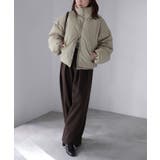 チェックサッカースタンドカラーショートダウン | Riberry | 詳細画像9 