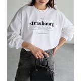 ホワイト×ブラック | GILDAN strasbourgプリントロンT | Riberry