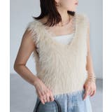 アイボリー | 前後2WAYシャギーニットビスチェ | Riberry