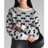 総柄リボンジャガードラグランニット | Riberry | 詳細画像2